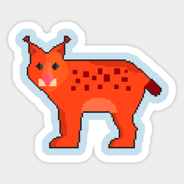 Feline Elegance: Pixel Art Cat Design for Stylish Attire Sticker by Pixel.id